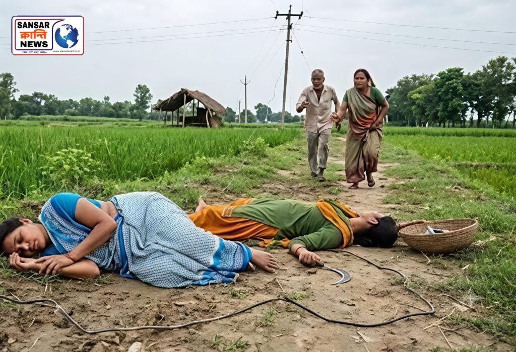 सुबह-सुबह खेत में मौत का करंट,गाजियाबाद के खेत में कैसे टूटा हाईटेंशन तार?